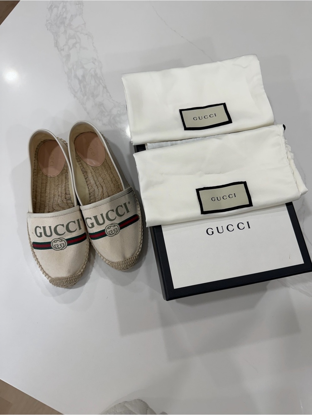 Gucci Cream Canvas Espadrille - Picture 4 of 10